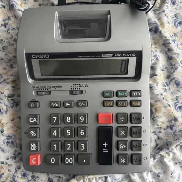 Casio HR-150TM Printing Calculator 12-Digit Tax Exchange Calculator - Picture 6 of 6